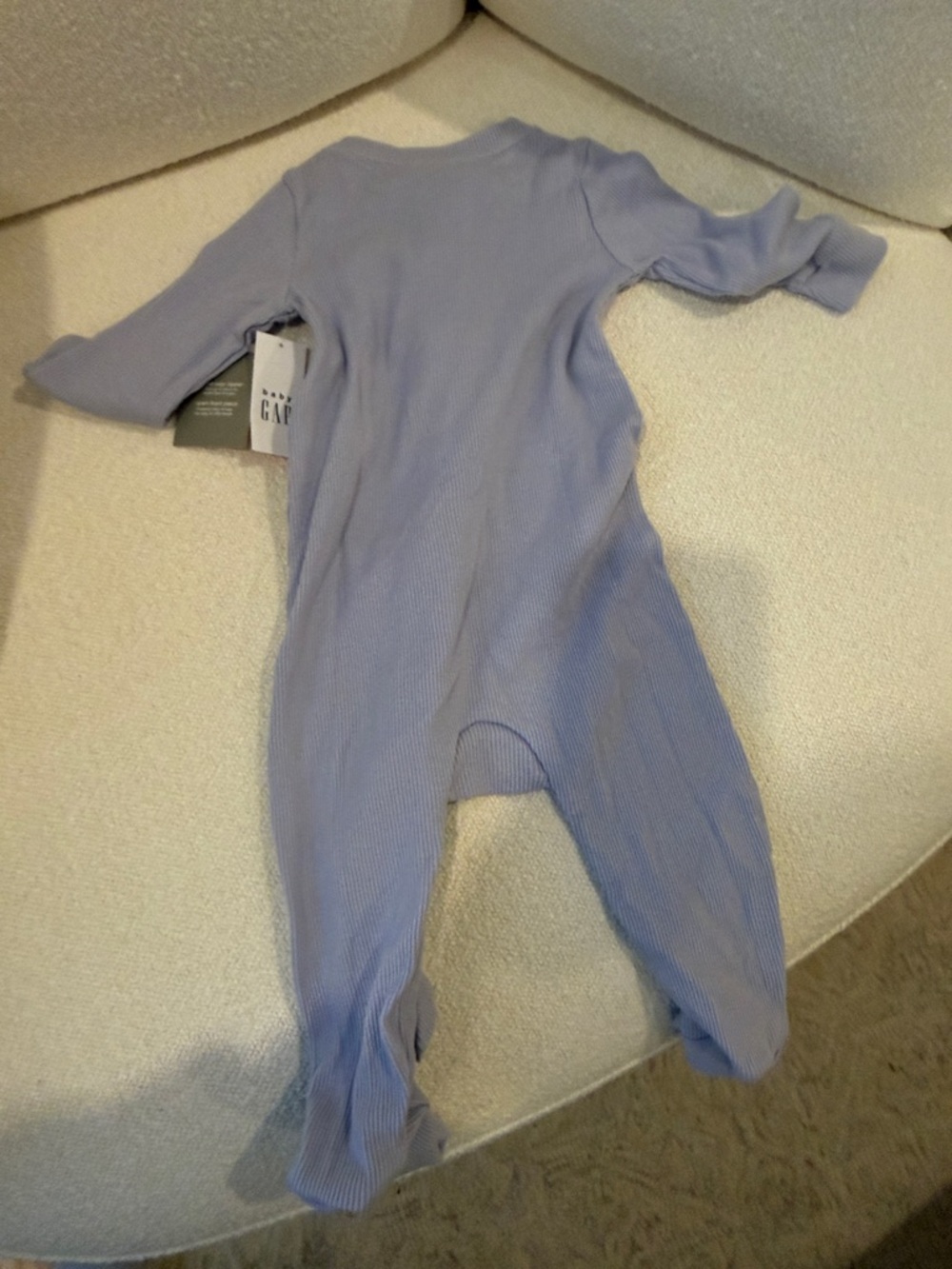 GAP Lavender Ruffle-Front Footed One-Piece - Picture 4 of 4